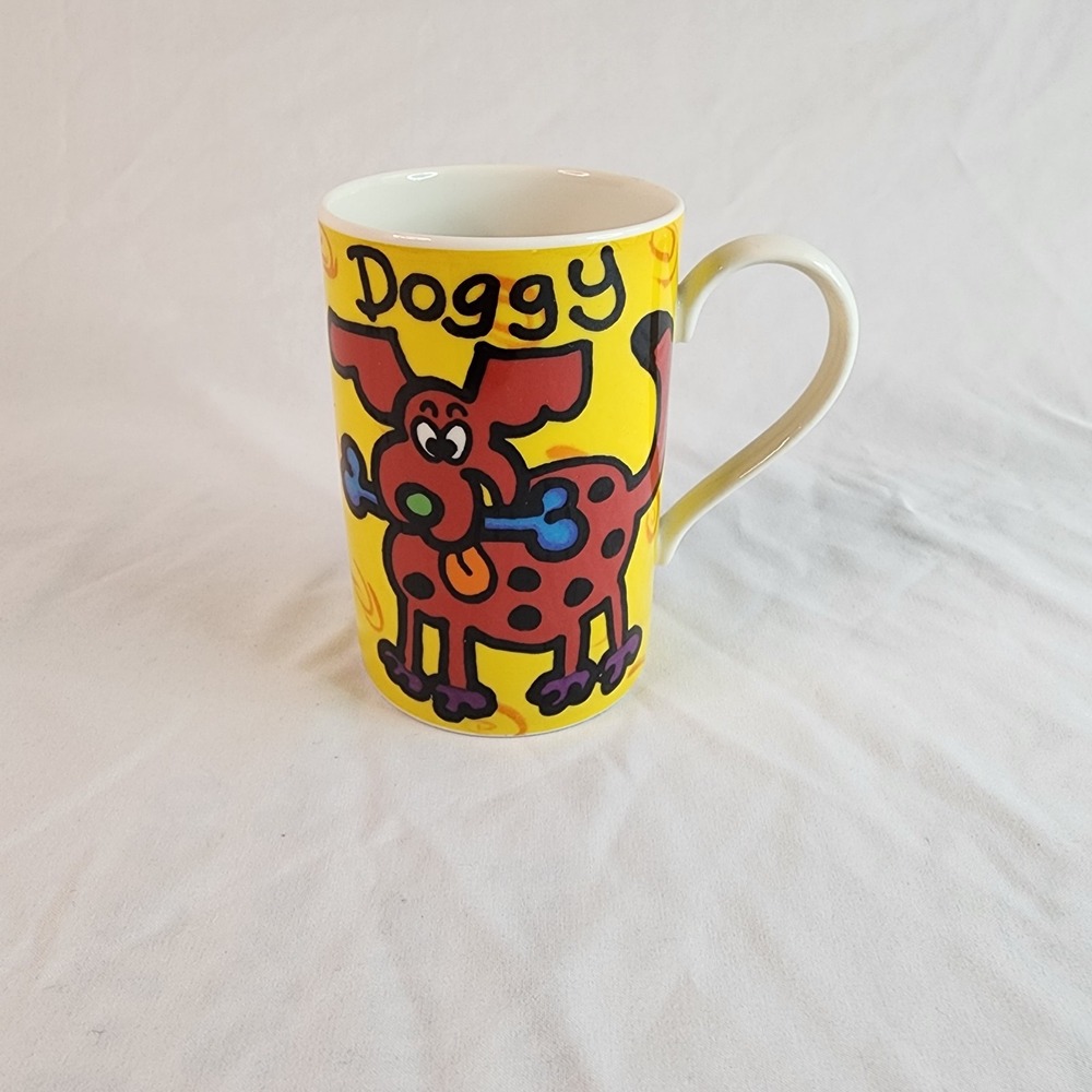 Dunoon Stoneware Doggies Mug Scotland Designed by Jane Brookshaw Bark.